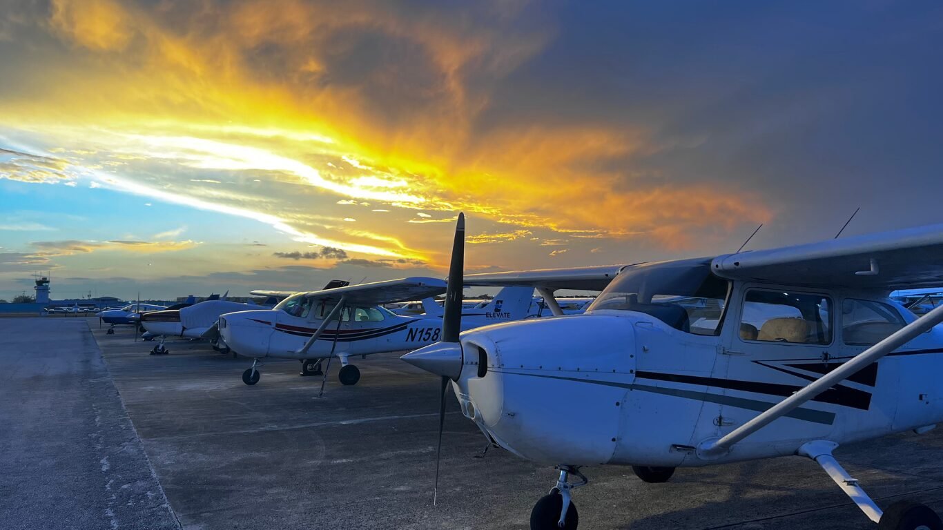 My Flight Time aircraft on the ramp at Fort Lauderdale Executive Airport during a time-building flight